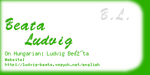 beata ludvig business card